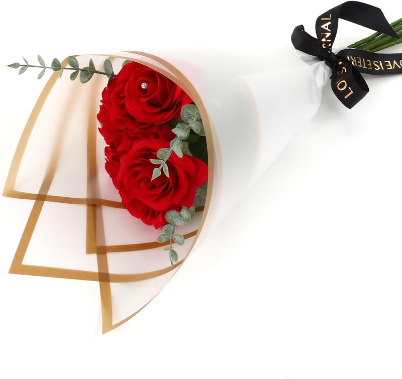 FUHITIM 20 Sheets Flower Wrapping Paper - Waterproof Floral Bouquet Wrapping Paper, Florist Supplies Packaging Paper for Wedding Birthday Gift DIY (Fog Color) - Image 5